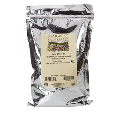 Starwest Botanicals, Organic Wheatgrass Powder, 1 Lb Starwest Botanicals