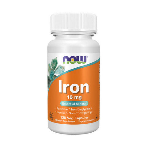 Now Foods, Iron, 18 mg, 120 Vcaps Now Foods