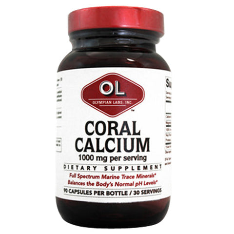 Olympian Labs, Coral Calcium, 1000 Mg, 90 caps Olympian Labs