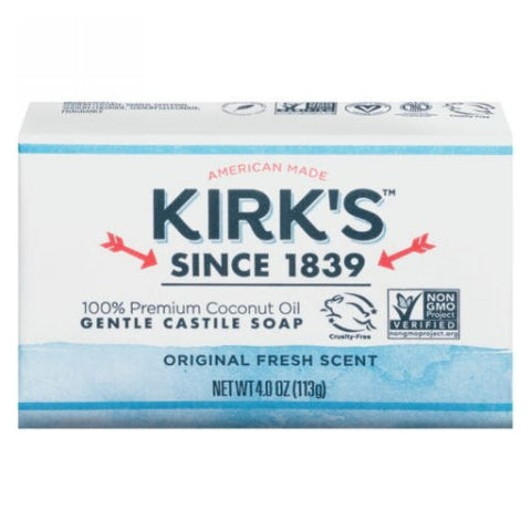 Kirk's Natural Products, Castile Bar Soap, 4 Oz Kirk's Natural Products