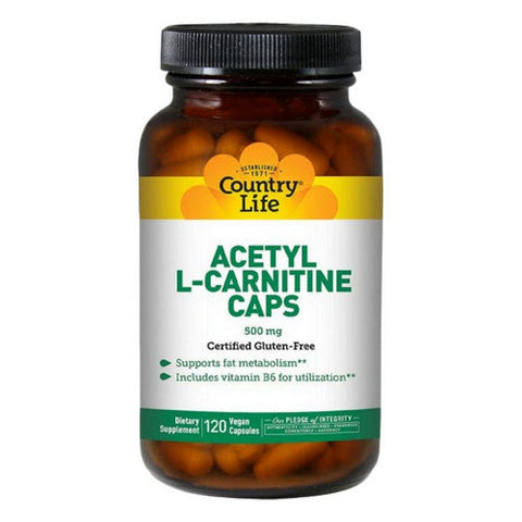 Country Life, Acetyl L-carnitine, 500 mg, 120 Caps Country Life