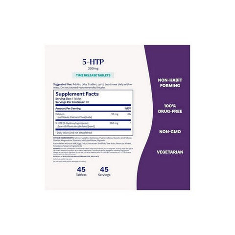 Natrol, 5-HTP Time Release, 200 Mg, 30 Tabs Natrol