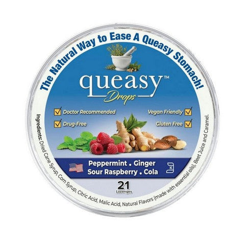 Three Lollies, Queasy Drops All Natural Assorted Flavors, 21 Pieces Three Lollies