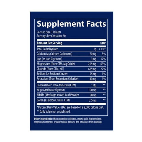 Trace Minerals, ConcenTrace Minerals, 90 Tabs Trace Minerals