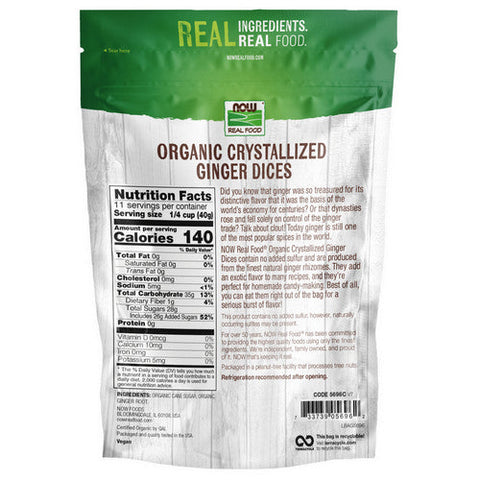 Now Foods, Ginger Dices Crystallized, 1 lb Now Foods