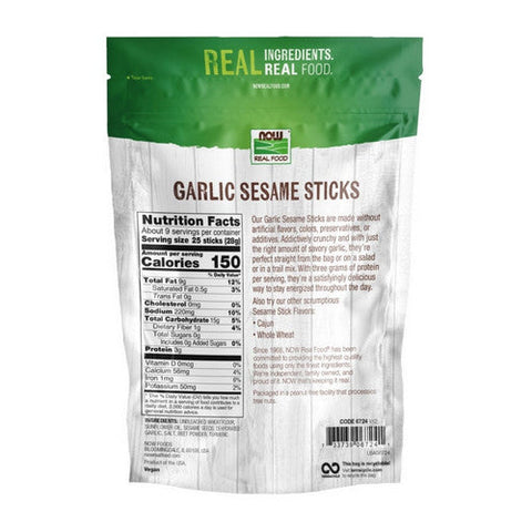 Now Foods, Sesame Sticks, Garlic 9 oz Now Foods