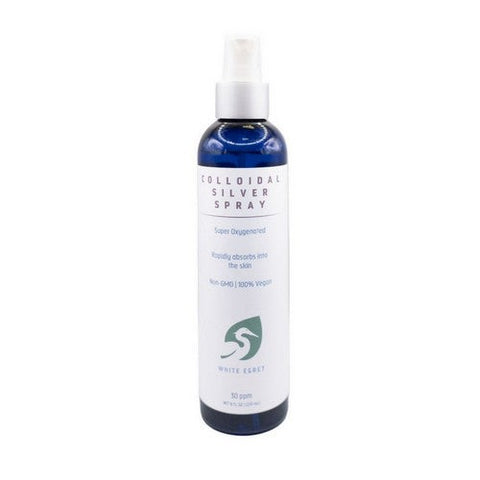 White Egret, Colloidal Silver Spray 30 PPM, 8 oz White Egret