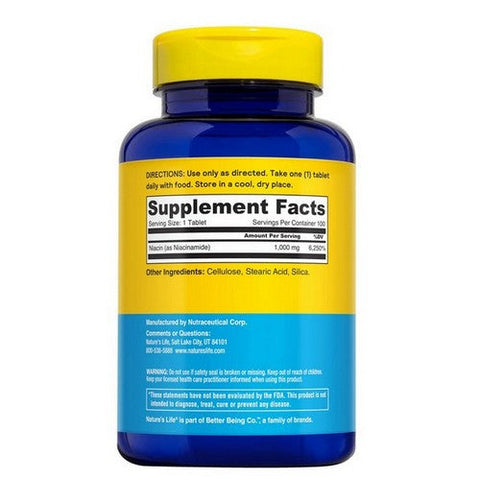 Nature's Life, Niacinamide, 1000 mg, 100 tabs Nature's Life