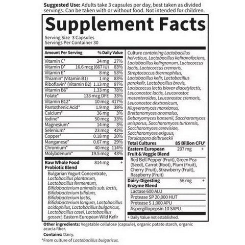 Garden of Life, RAW Probiotics Men, 50 & Wiser 90 caps Garden of Life
