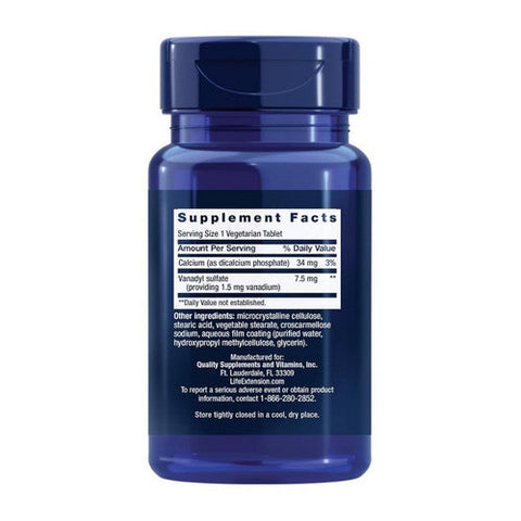 Life Extension, Vanadyl Sulfate, 7.5 mg, 100 tabs Life Extension