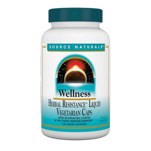 Source Naturals, Wellness Herbal Resistance Liquid, 120 Caps Source Naturals