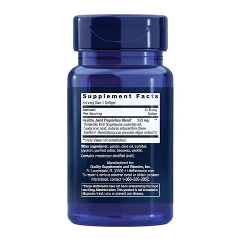Life Extension, Krill Healthy Joint Formula, 30 sgels Life Extension