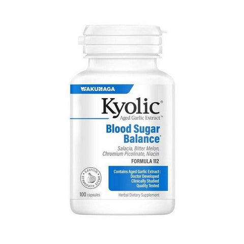 Kyolic, Aged Garlic Extract Blood Sugar Balance Formula 112, 100 CAPS Kyolic