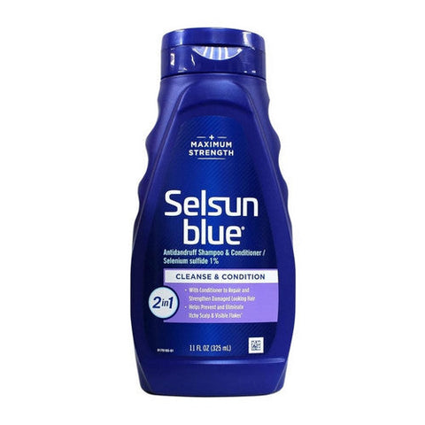 Selsun Blue, Antidandruff Shampoo And Conditioner 2in1 Maximum Strength, 11 oz Selsun Blue