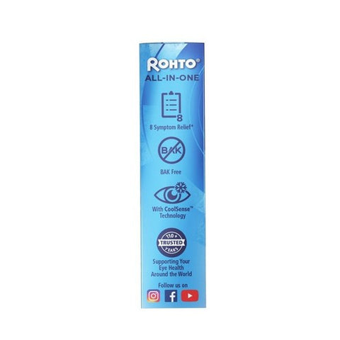 Rohto, Cooling Eye Drops All In One, 0.4 Oz Rohto