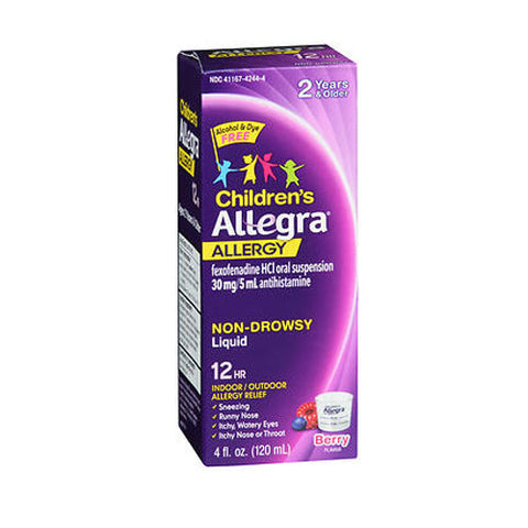 Allegra, Childrens Allergy Oral Suspension, Berry Flavor 4 oz Allegra